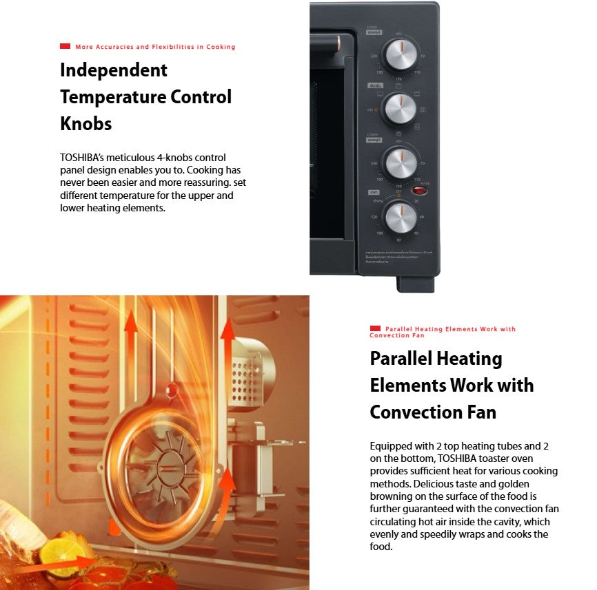 Toshiba 40L Electric Oven TL-MC40EZF(GR) / TLMC40EZF 1800W