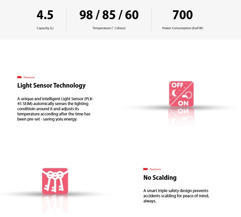 Toshiba Thermo Pot 4.5L Digital PLK-45SFIM Electric PLK45SFIM