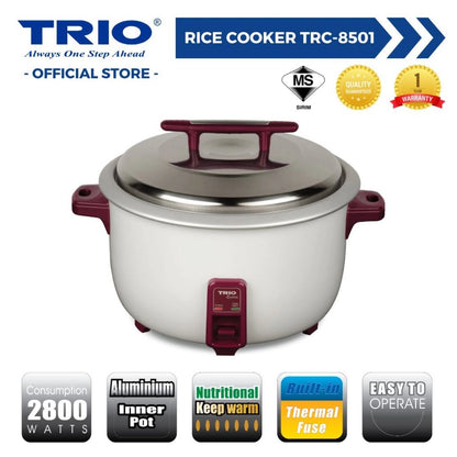 Trio 8.5L Commercial Rice Cooker with Extra Large Capacity TRC-8501/TRC8501