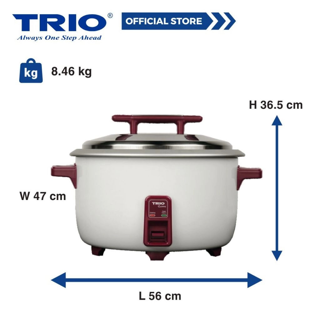 Trio 8.5L Commercial Rice Cooker with Extra Large Capacity TRC-8501/TRC8501