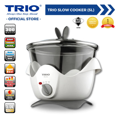 Trio 5L Slow Cooker for Soup and Porridge TSC-500/TSC500