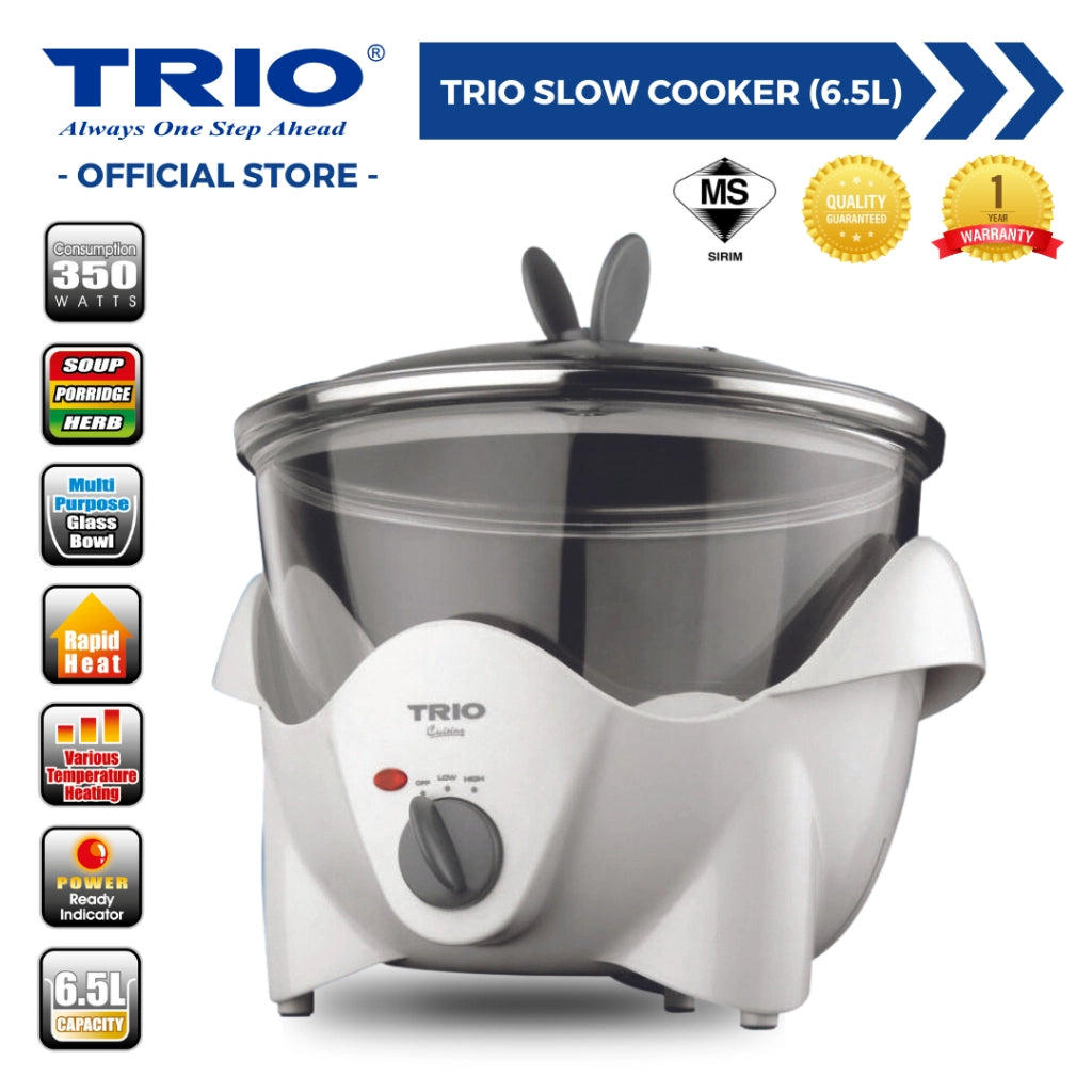 Trio 6.5L Slow Cooker for Soup and Porridge TSC-655/TSC655