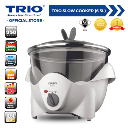 Trio 6.5L Slow Cooker for Soup and Porridge TSC-655/TSC655