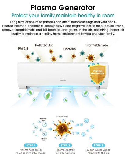 Hisense 1.0HP Air Cond AI10TUGS R32 Inverter Air Conditioner Aircond