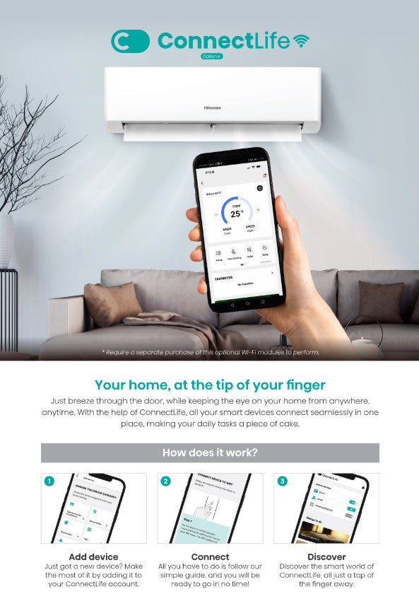 Hisense 2.0HP (R32) Inverter Air Conditioner AI20TUGS (TUGS) Aircond / Air Cond
