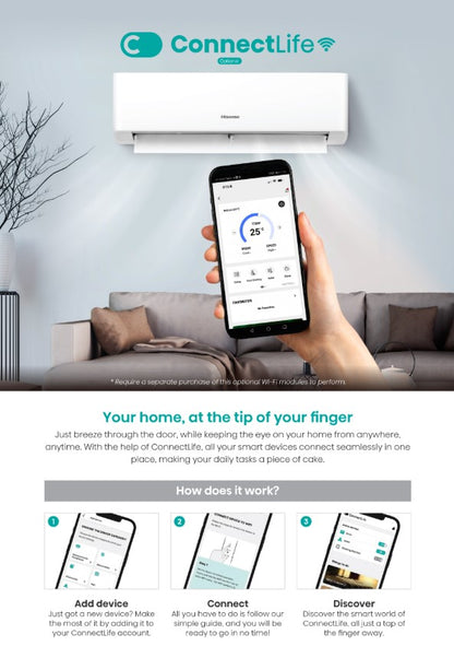 Hisense 2.0HP (R32) Inverter Air Conditioner AI20TUGS (TUGS) Aircond / Air Cond
