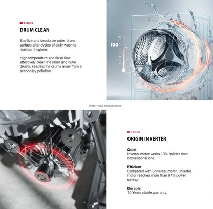 Toshiba 10.5KG Front Load Washer TW-BK115GF4M(SK) Inverter Washing Machine TWBK115GF4MSK