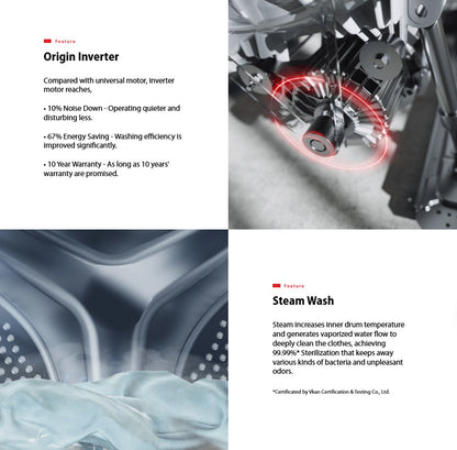 Toshiba 8.5KG Front Load Washer TW-BL95A4M(WK) Inverter Washing Machine TWBL95A4MWK