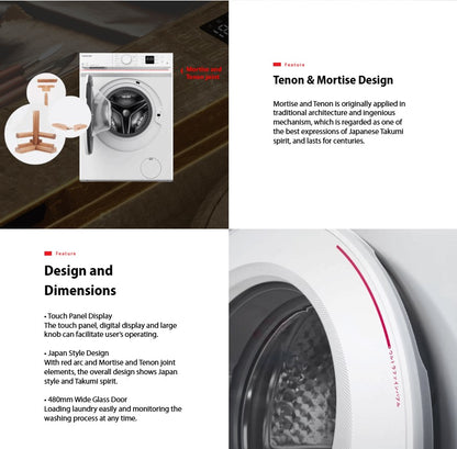 Toshiba 8.5KG Front Load Washer TW-BL95A4M(WK) Inverter Washing Machine TWBL95A4MWK