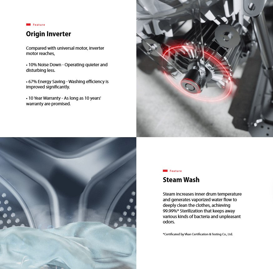 Toshiba 8.5KG Front Load Washer TW-BL95A4M(SS) Inverter Washing Machine TWBL95A4MSS