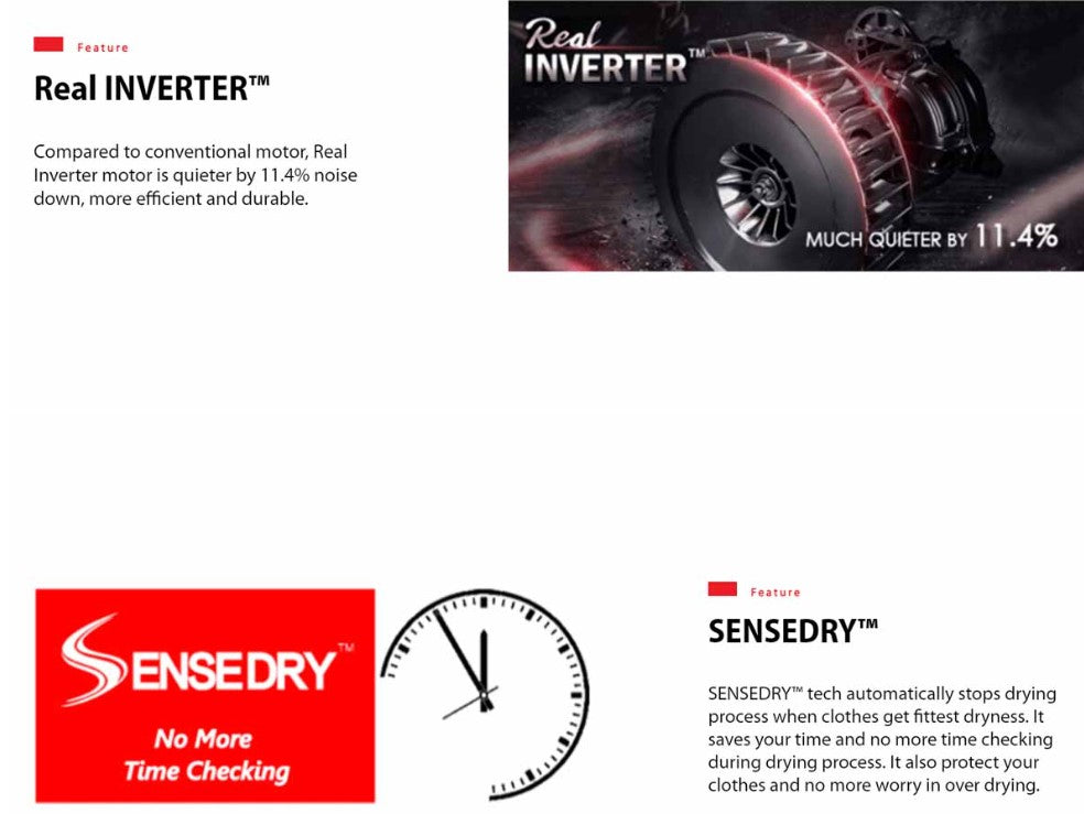 Toshiba 11KG/7KG FRONT LOAD TWD-BJ120M4M(SK) INVERTER WASHER DRYER TWDBJ120M4MSK (Grey)