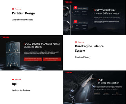Toshiba 5 & 7/10KG Dual Drum 2 in 1 Washer Dryer Heat Pump TWD-BL160D4M(MG) Inverter TWDBL160D4MMG