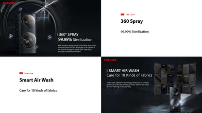 Toshiba 5 & 7/10KG Dual Drum 2 in 1 Washer Dryer Heat Pump TWD-BL160D4M(MG) Inverter TWDBL160D4MMG