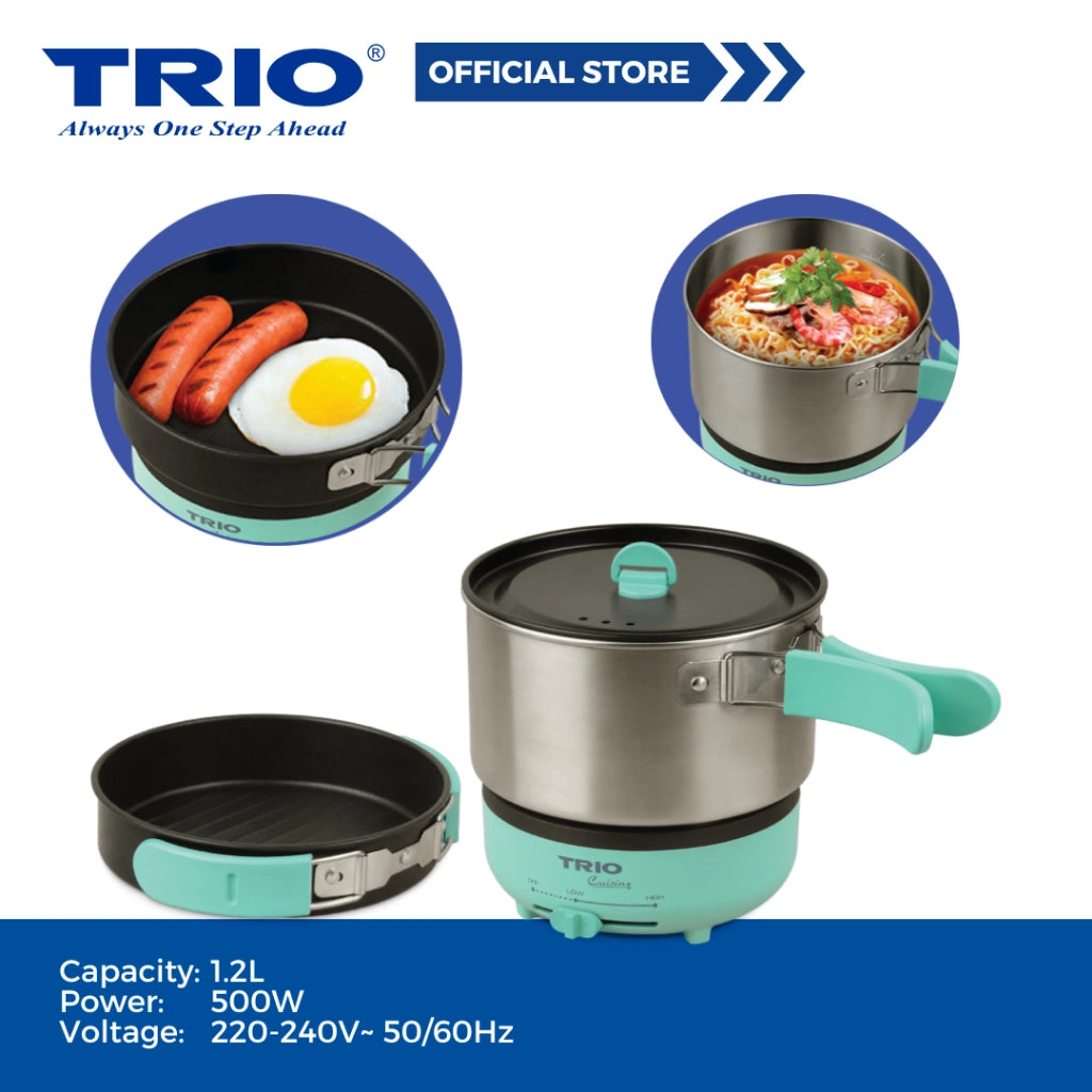Trio 1.2L Travel Multi Cooker With 2 In 1 Combination TWH-003/TWH003