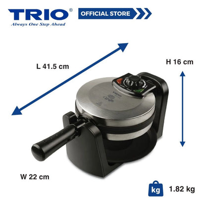 Trio Waffle Maker 180° Rotary System With Non-Stick Coating Plate TWM-85/TWM85