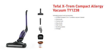 Tefal X-Trem Compact Allergy Vacuum TY1238/TY1238HO