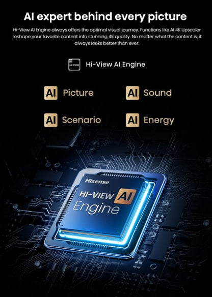 Hisense 65" 65U6Q ULED 144Hz Mini-LED TV / Dolby Atmos U6Q Television