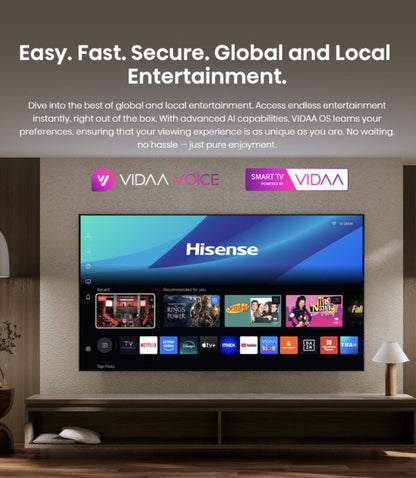 Hisense 75'' 75U6Q ULED 144Hz Mini-LED TV / Dolby Atmos U6Q Television