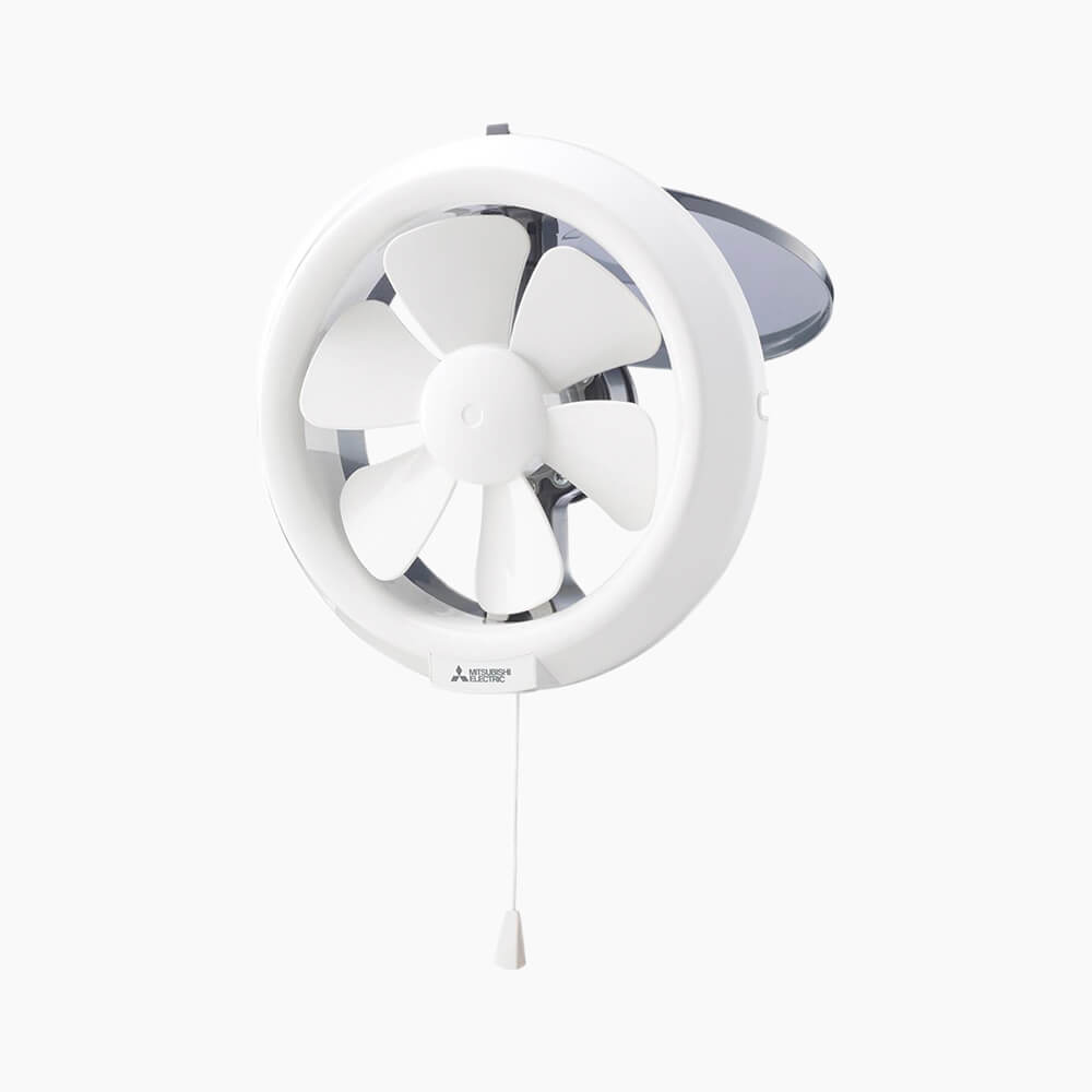 Mitsubishi Exhaust Fan 8" V-20SL3T Ventilation Fan (Glass Type) 6 blade V20SL3T (White)