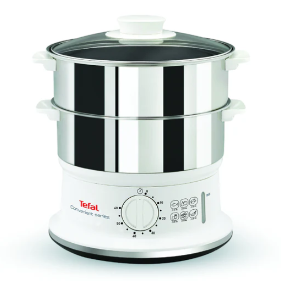 Tefal 6L Food Steamer VC1451 2 Stainless Steel Bowl