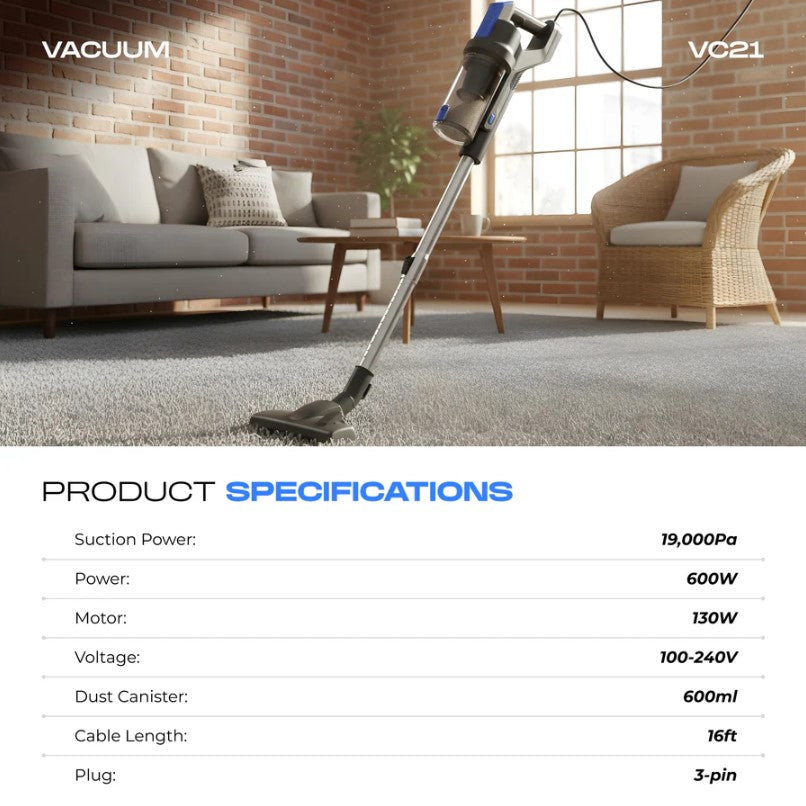 Russell Taylors Cyclone Corded Vacuum Cleaner VC21 (REPLACE VC-20/VC20)