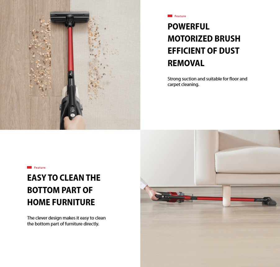 Toshiba Lightweight Cordless Vacuum Cleaner VC-CLX50BF(R) / VCCLX50BFR 180W (Red)