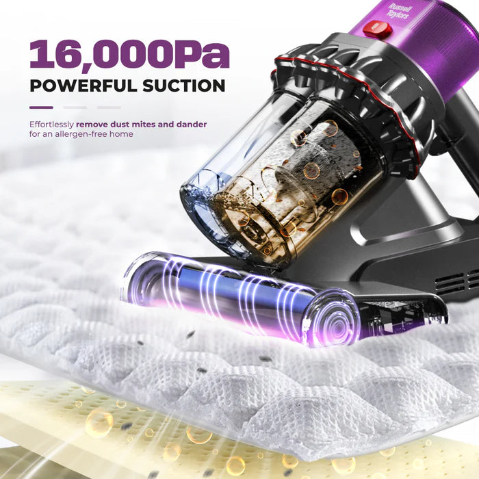 Russell Taylors Dual Cup Dust Mite Vacuum Cleaner with UV-C Light & Ultrasonic VM30
