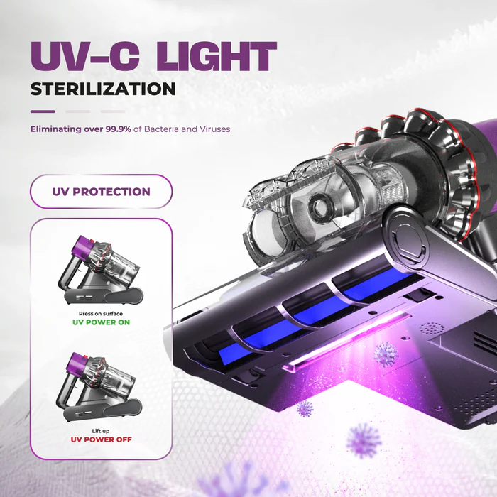 Russell Taylors Dual Cup Dust Mite Vacuum Cleaner with UV-C Light & Ultrasonic VM30