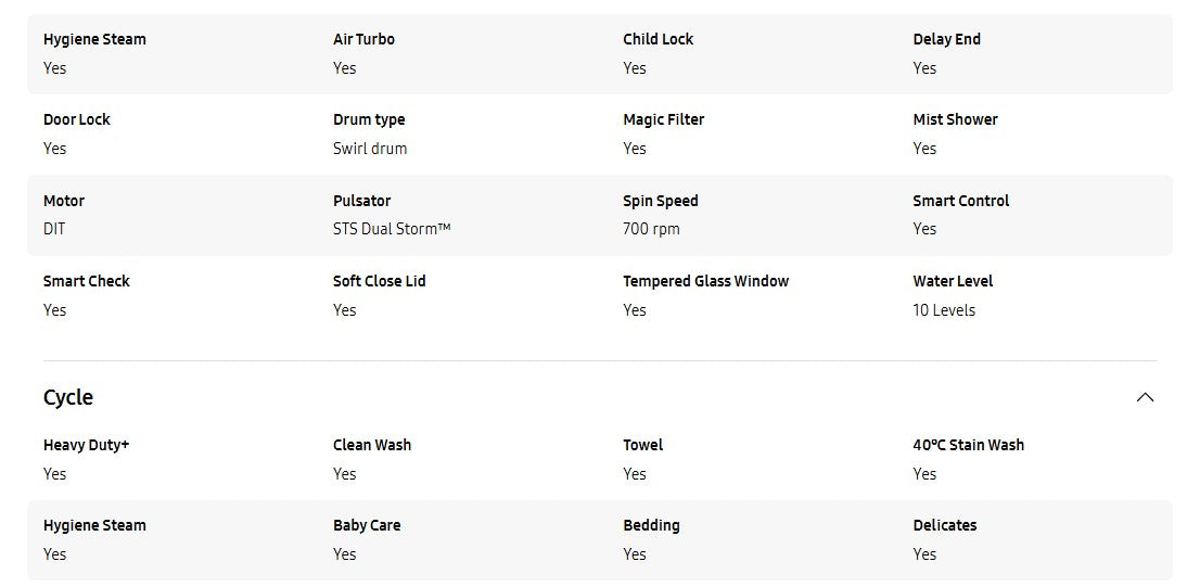 Samsung 23KG Inverter Top Load Washer with BubbleStorm WA23A8377GV/FQ / WA23A8377GV