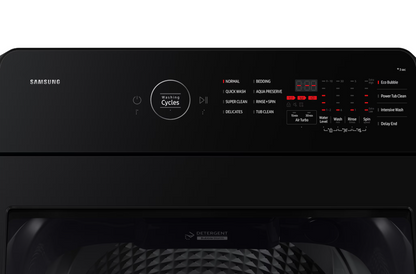 Samsung 10KG Washing Machine Inverter WA40F10E1CFQ Top Load Washer Ecobubble (Deep Charcoal) Mesin Basuh