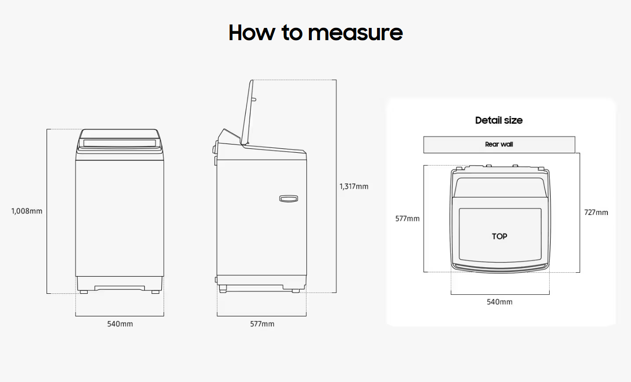 Samsung 10KG Washing Machine Inverter WA40F10E1CFQ Top Load Washer Ecobubble (Deep Charcoal) Mesin Basuh