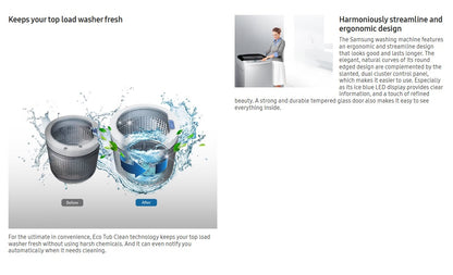 Samsung 7kg Top-load Washer Magic Filter WA70H4000SG/FQ  Washing Machine WA70H4000SG