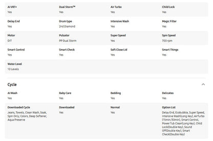 Samsung 13kg Bespoke AI Laundry Top load Washer AI Wash WA80F13S5BFQ (Black)