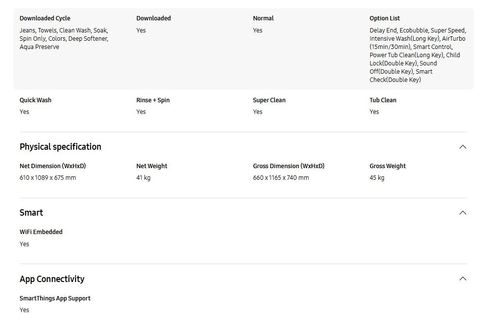 Samsung 15kg WA80F15S5BFQ Bespoke AI Laundry Top load Washer AI Wash Washing Machine