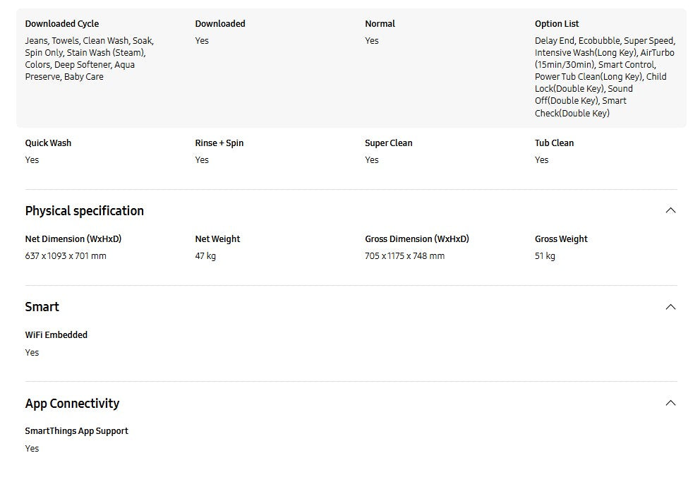 Samsung 21kg WA80F21B9BFQ Bespoke AI Laundry Top load Washer AI Wash Washing Machine