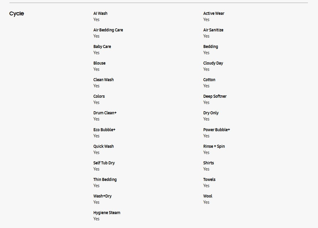 Samsung 19kg/11kg WF6000R Inverter Washer Dryer with Ecobubble WD19T6500GW/FQ / WD19T6500GW Washing Machine
