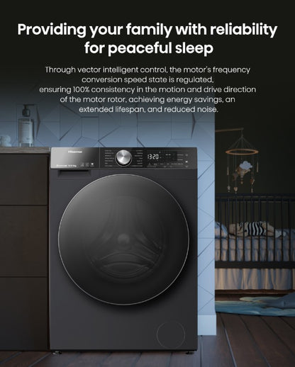 Hisense (10.5KG / 6KG) Front Load Washer and Dryer WD5S1085BB