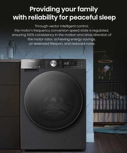 Hisense 10.5KG Front Load Washer WF5S1075BB Washing Machine