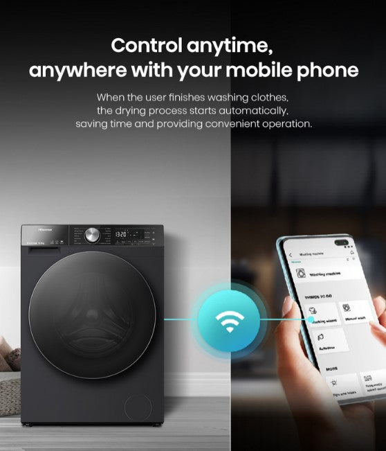 Hisense 10.5KG Front Load Washer WF5S1075BB Washing Machine