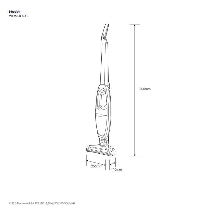 Electrolux WQ61-1OGG Well Q6 Self-Standing Cordless Vacuum Cleaner