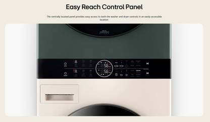 LG 14/10kg Objet WashTower™ All-In-One Stacked Washer Dryer WT1410NHEG