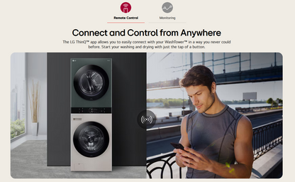 LG 14/10kg Objet WashTower™ All-In-One Stacked Washer Dryer WT1410NHEG