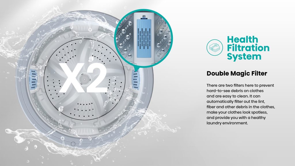 Hisense 22KG Top Load Washer Inverter WT220Q50 / WT220Q Mesin Basuh