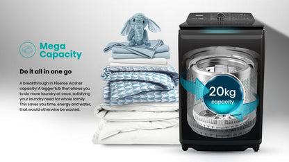 Hisense 22KG Top Load Washer Inverter WT220Q50 / WT220Q Mesin Basuh