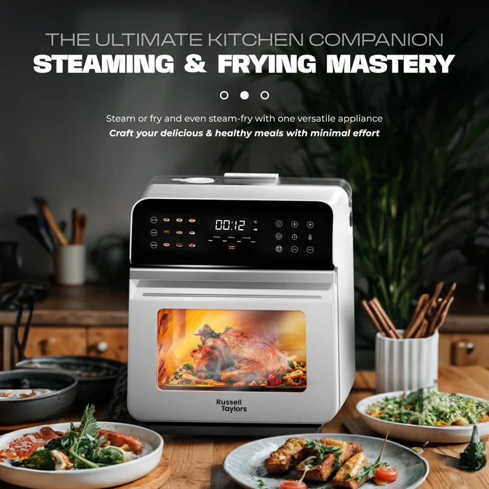 Russell Taylors Steam & Fry Mastery Steam Oven (10.5L) Z11 (3-in-1 Air Fryer/ Oven + Steamer + Steam Frying)
