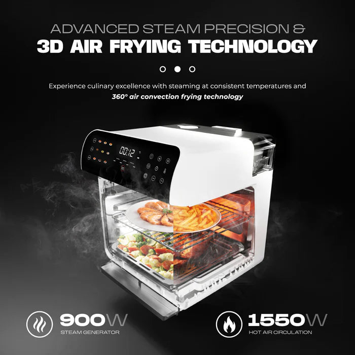 Russell Taylors Steam & Fry Mastery Steam Oven (10.5L) Z11 (3-in-1 Air Fryer/ Oven + Steamer + Steam Frying)