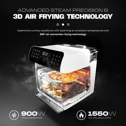 Russell Taylors Steam & Fry Mastery Steam Oven (10.5L) Z11 (3-in-1 Air Fryer/ Oven + Steamer + Steam Frying)