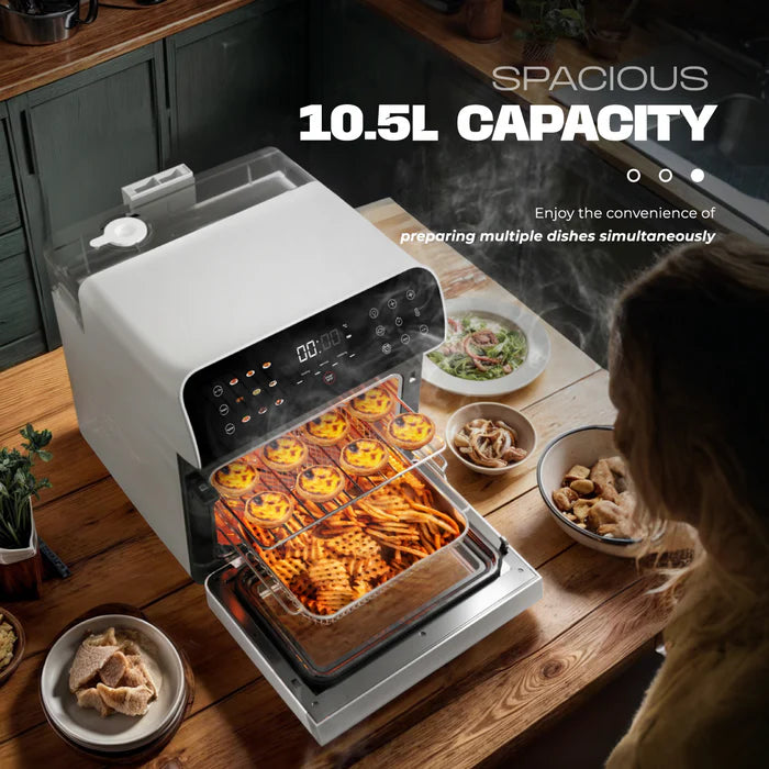 Russell Taylors Steam & Fry Mastery Steam Oven (10.5L) Z11 (3-in-1 Air Fryer/ Oven + Steamer + Steam Frying)