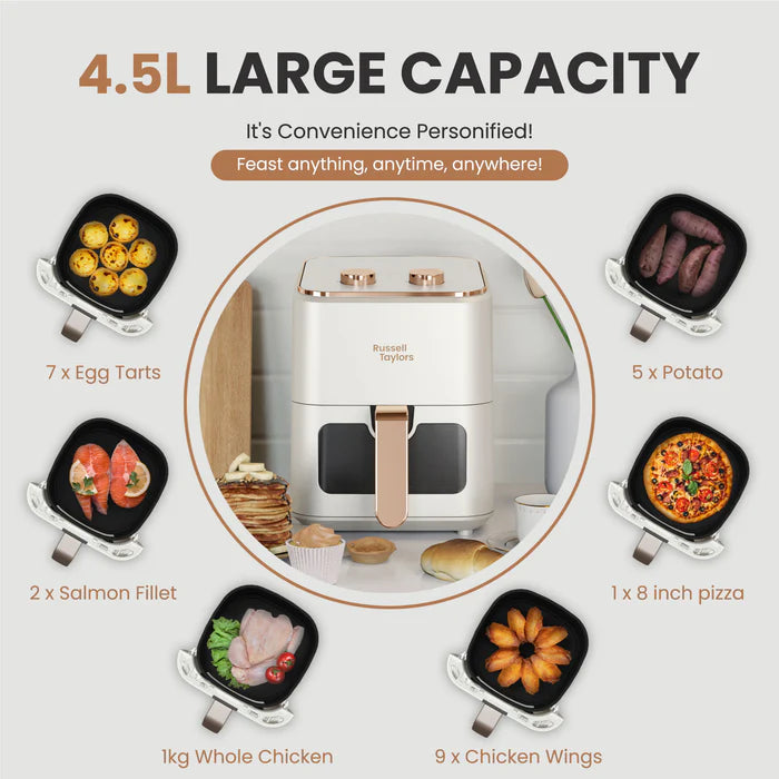 Russell Taylors 3D Visible Window Air Fryer Large (4.5L) Z3/Z3C