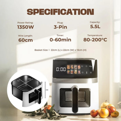 Russell Taylors 3D Visionary Digital Air Fryer (5.5L) Z5i (replace Z3/Z3C)